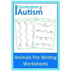 Animals Pre-Writing Fine Motor Worksheets